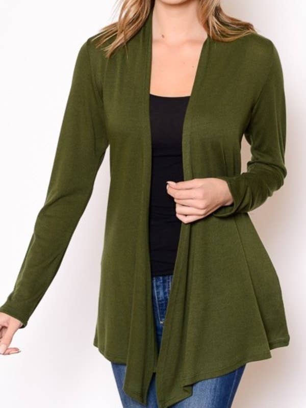 Chris & Carol Apparel - Wholesale Cardigan - Women's - X9029-140 Essential Plus Size Knit Cardigan11