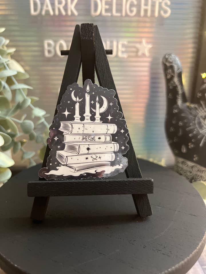 Witchy Book Stack Decal For Kindle And Laptop for wholesale by Dark Delights Bootique