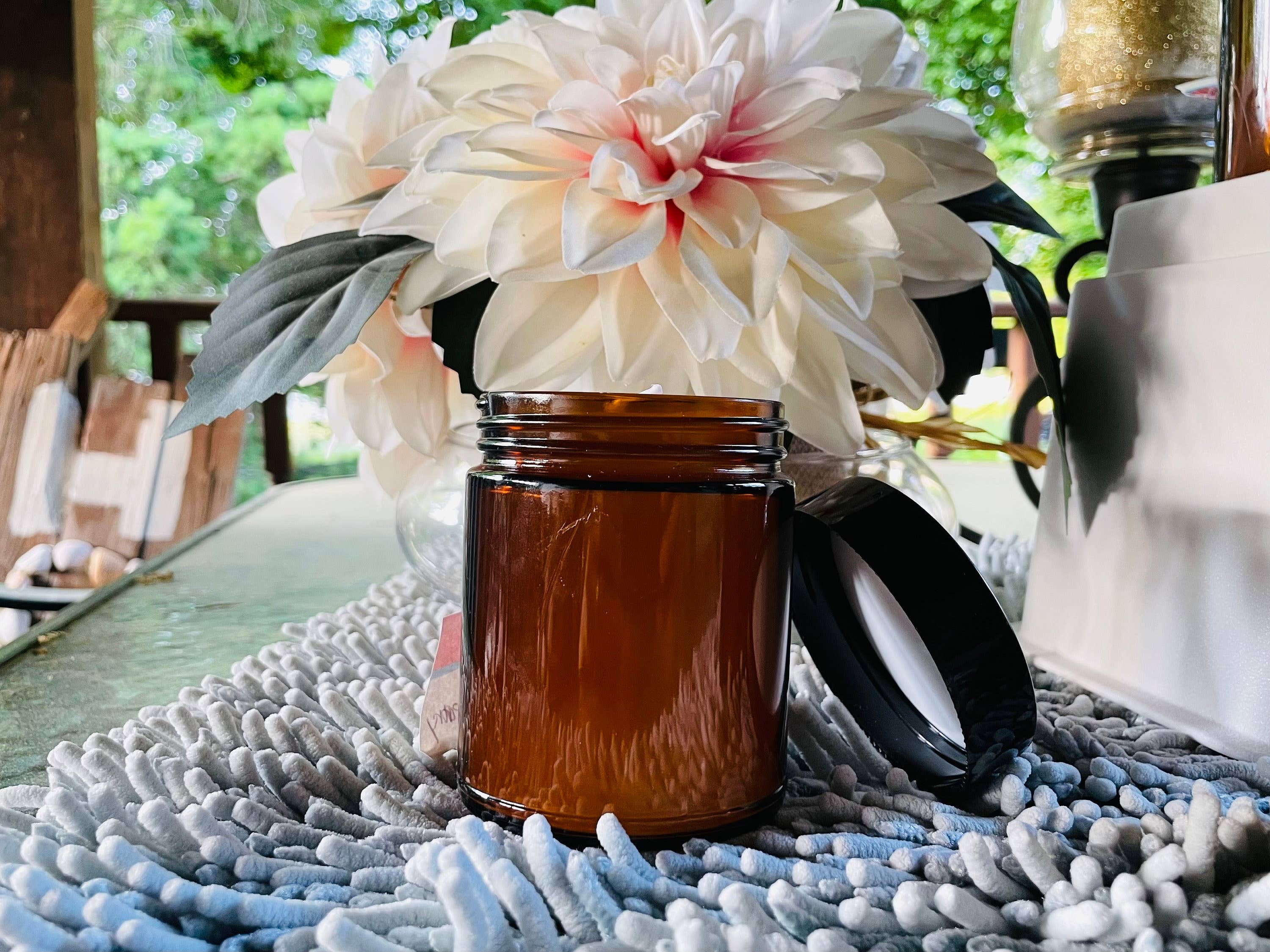 LuvinbyJessica.etsy.com - Wholesale Jar/Filled Candle - Personalized Candles Scented Candle Amber Glass Jars0