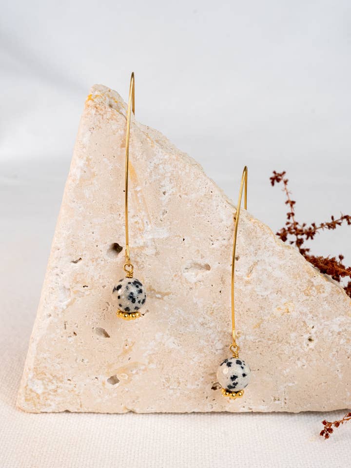 Osiris örhängen - Dalmatisk jaspis för wholesale av SIKA BIJOUX