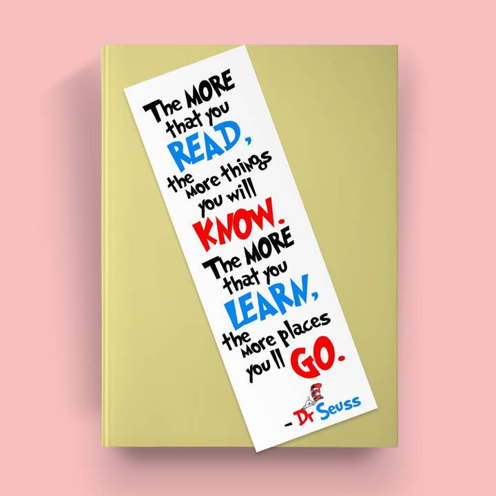 Cronin's Books and Bits - Wholesale Bookmark - Dr Seuss Quote Bookmark