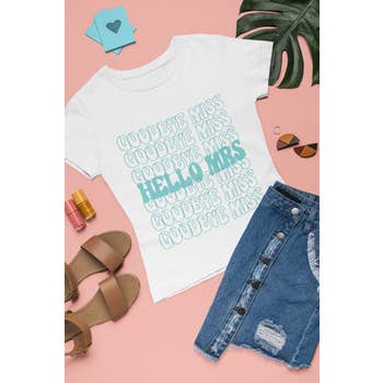 Adjö miss Hej Mrs Bubble Tee - brud T skjorta, engagerade för wholesale av Never Knew I Needed