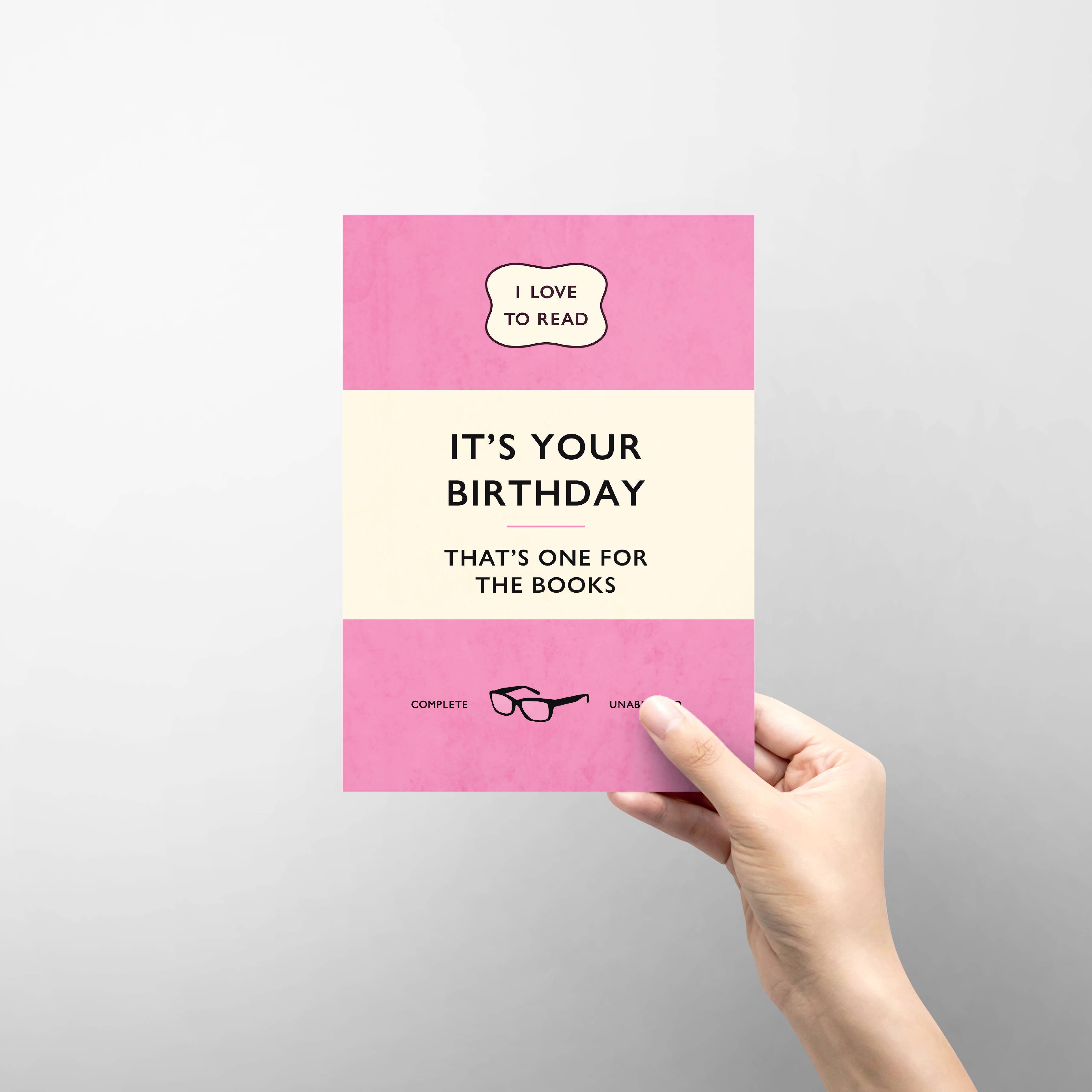 PaperPaper Ltd – wholesale Birthday card – It's your birthday, that's one for the books1