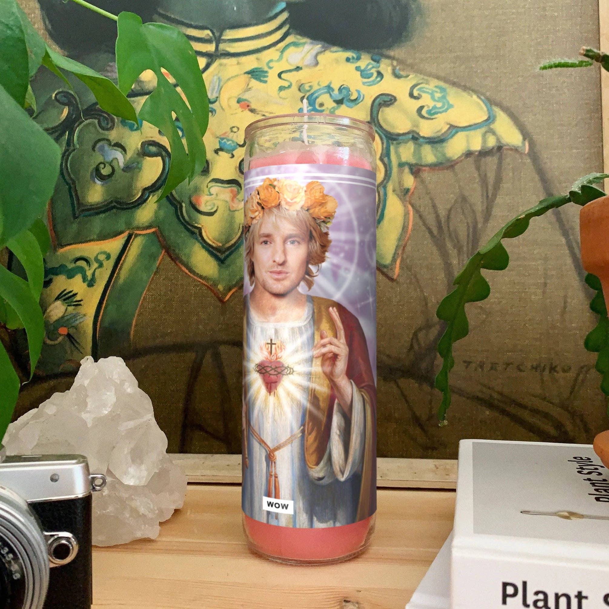 Ain't Saint – wholesale Votive candle – Saint Owen Wilson WOW Prayer Candle0
