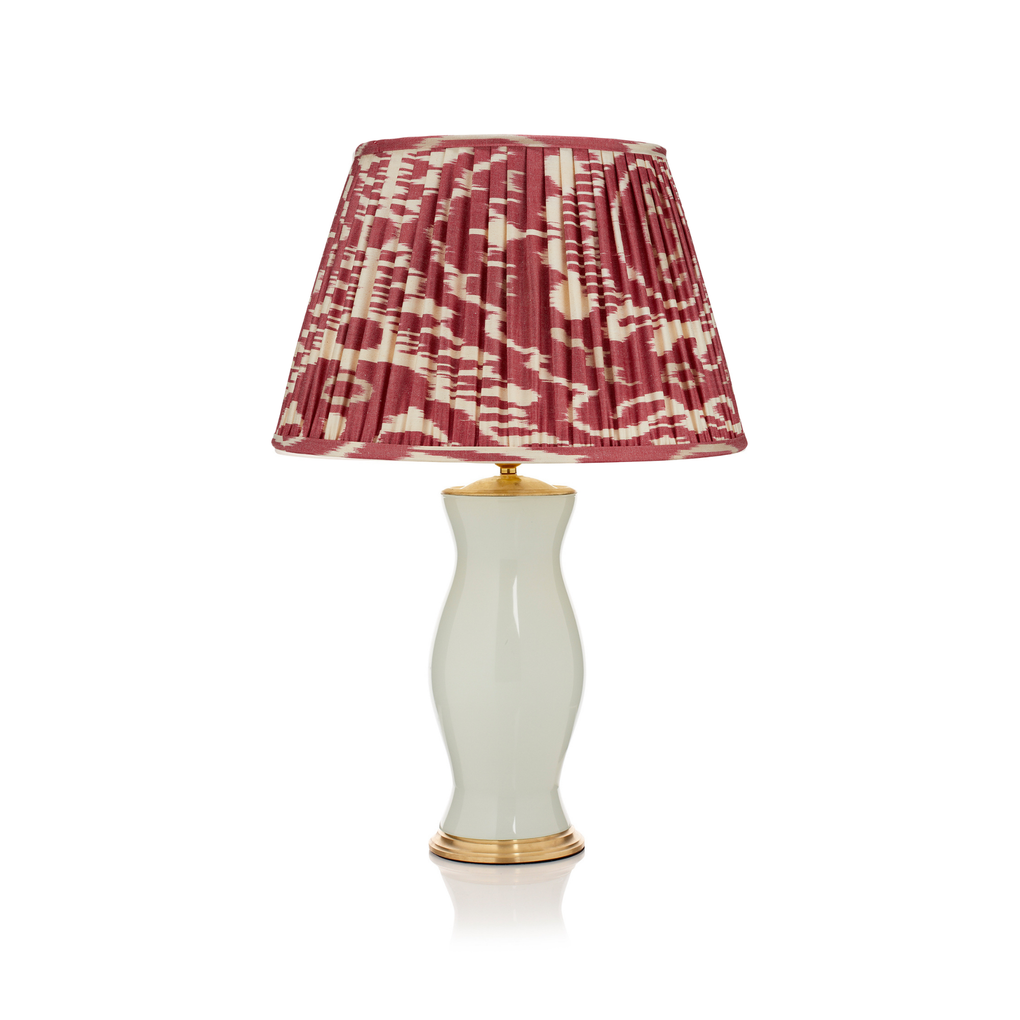 Rosanna Lonsdale - Wholesale Lamp Shade - BURNT RED AND CREAM IKAT LAMPSHADE14