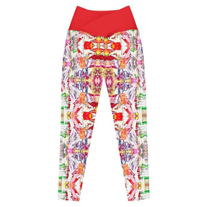 Crossover leggings, Herban Paradise för wholesale av The Pastel Abstract