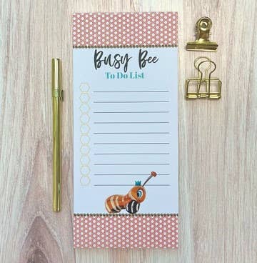 Mod Lounge Paper Company - Wholesale Notepad - Vintage Busy Bee To Do List Notepad Blue4