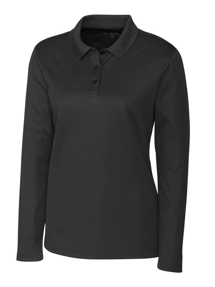 Clique Spin Eco Performance Pique Long Sleeve Womens Polo for wholesale by Cutter & Buck