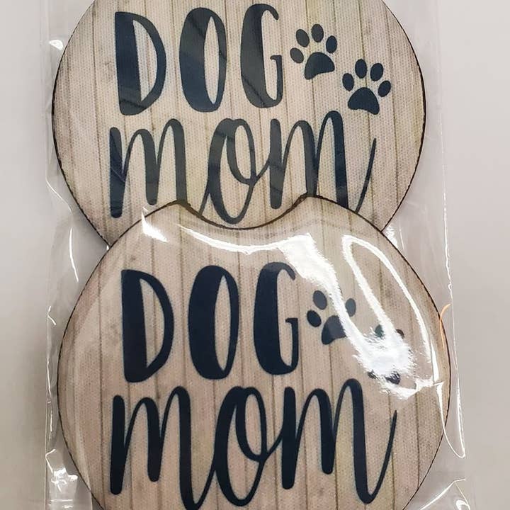 Car Coasters~ Dog Mom for wholesale by Paxton's One Stop Shop LLC