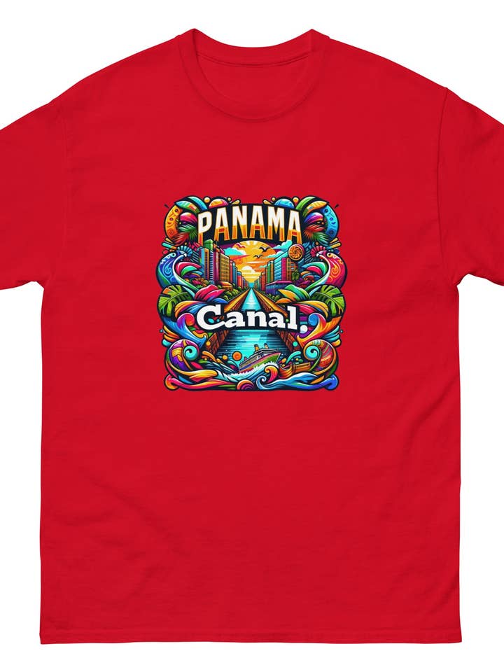 Colorful and Vibrant Design Featuring the Panama Canal for wholesale by vivianfongdesigns llc