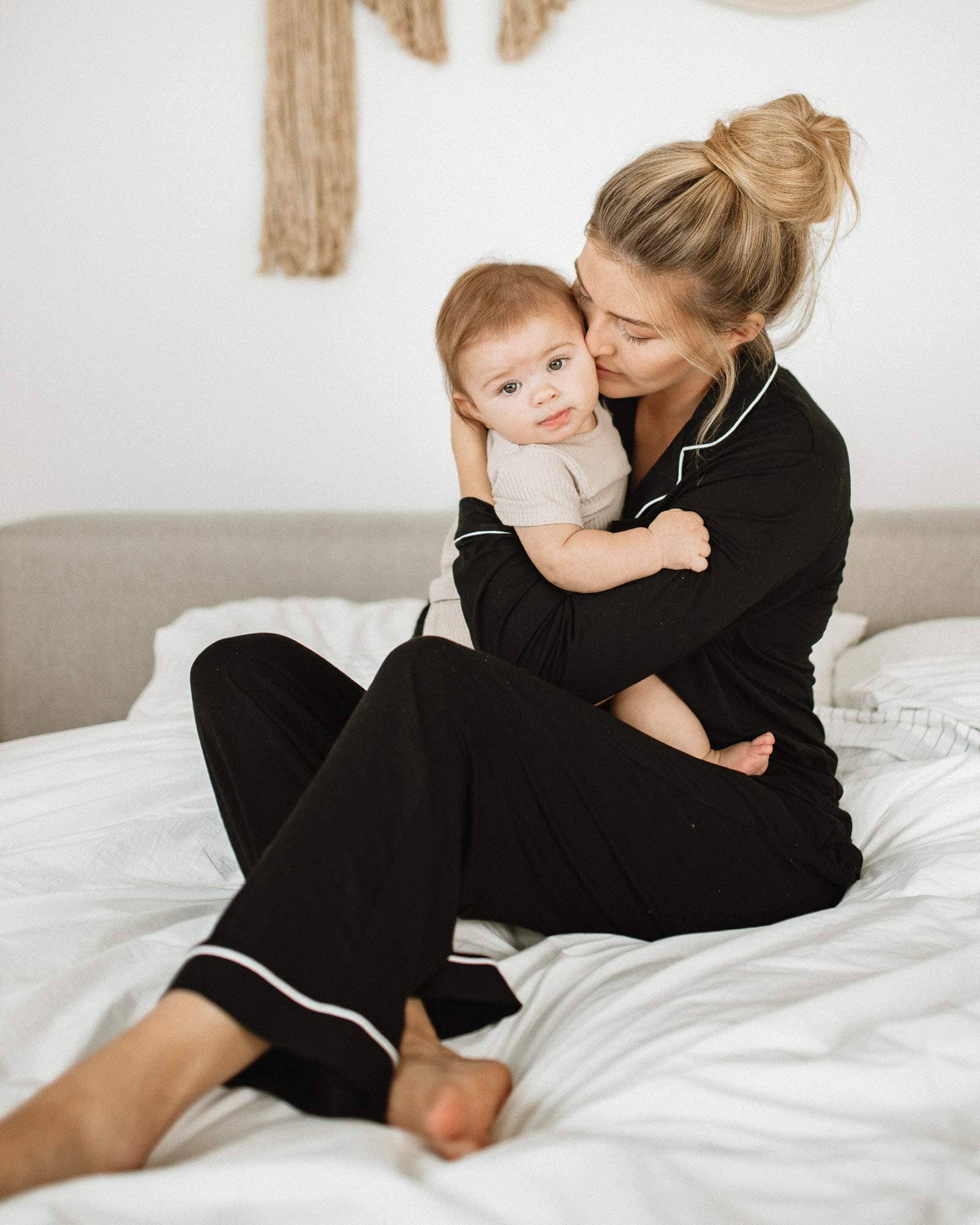 Kindred Bravely - Wholesale Sleepwear Set - Women's - Clea Bamboo Classic Long Sleeve Maternity & Nursing Pajama7