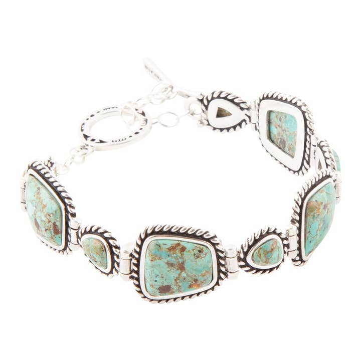 Barse Jewelry - Wholesale Jewelry Set - Sedona Turquoise and Sterling Silver Toggle Bracelet0
