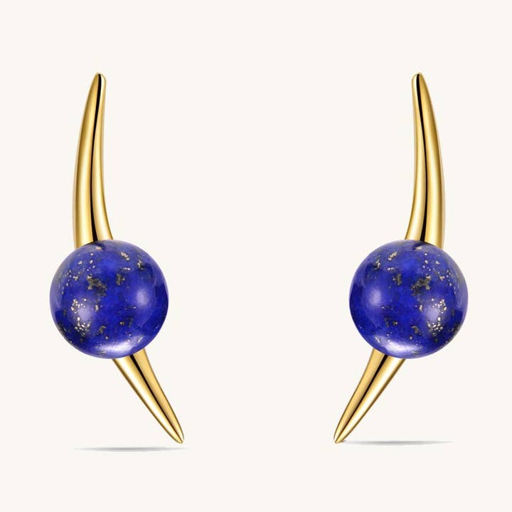Orecchini Galaxy Cygnus Lapislazzuli In Vermeil in oro giallo 18 carati per la vendita all'ingrosso da parte di Luniverse London