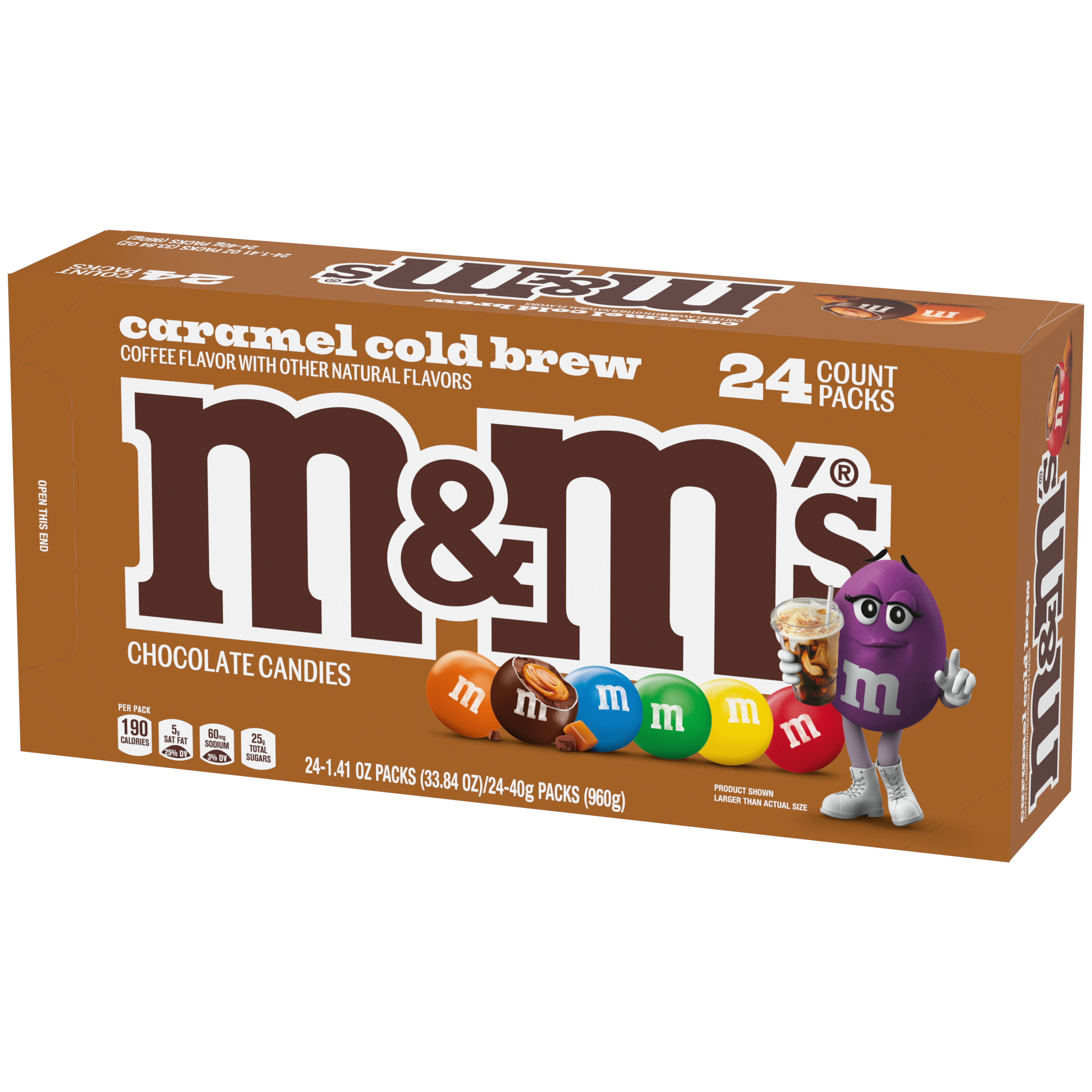 Grandpa Joe's Candy Shop - Vente Friandises enrobées de chocolat - Caramel infusé à froid M&M 1,41 oz, 24 carats0