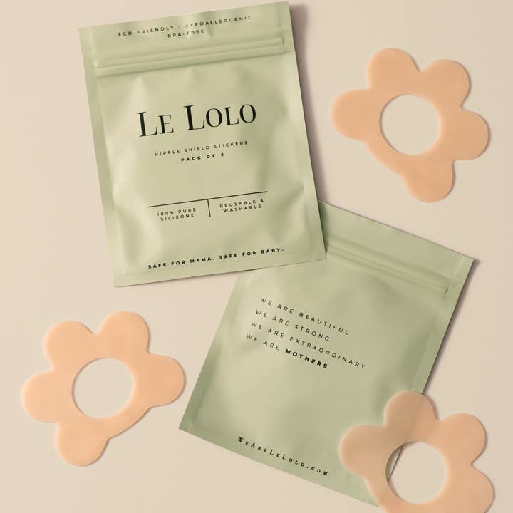 Le Lolo - Venta al por mayor Cojines de lactancia - Maternidad - Paquete de 3 pegatinas para proteger los pezones