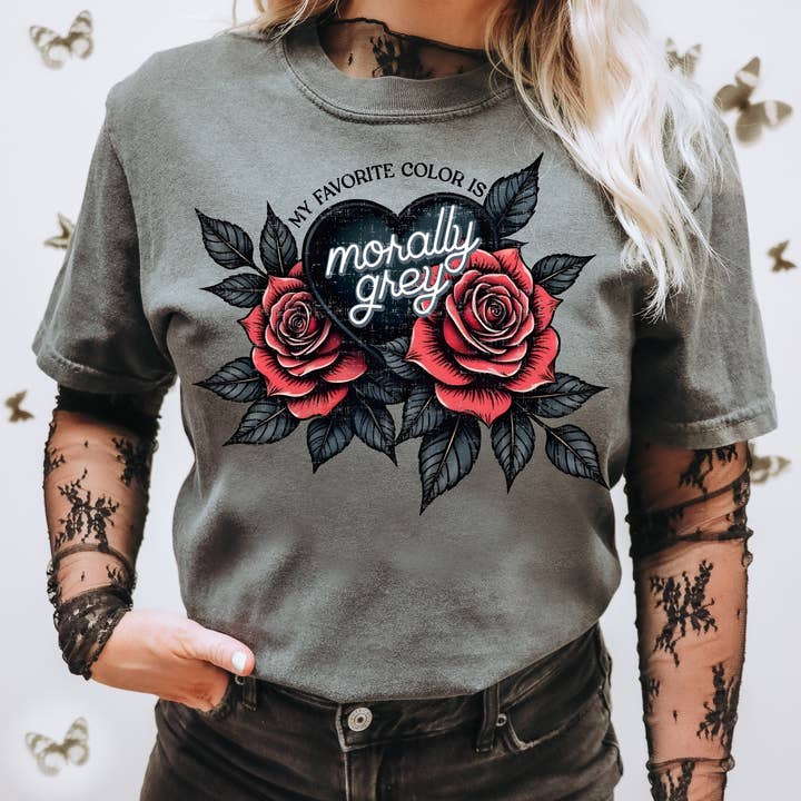 Mijn favoriete kleur is moreel grijs T-shirt | Boekenliefhebber Shirt voor wholesale door DIYxe