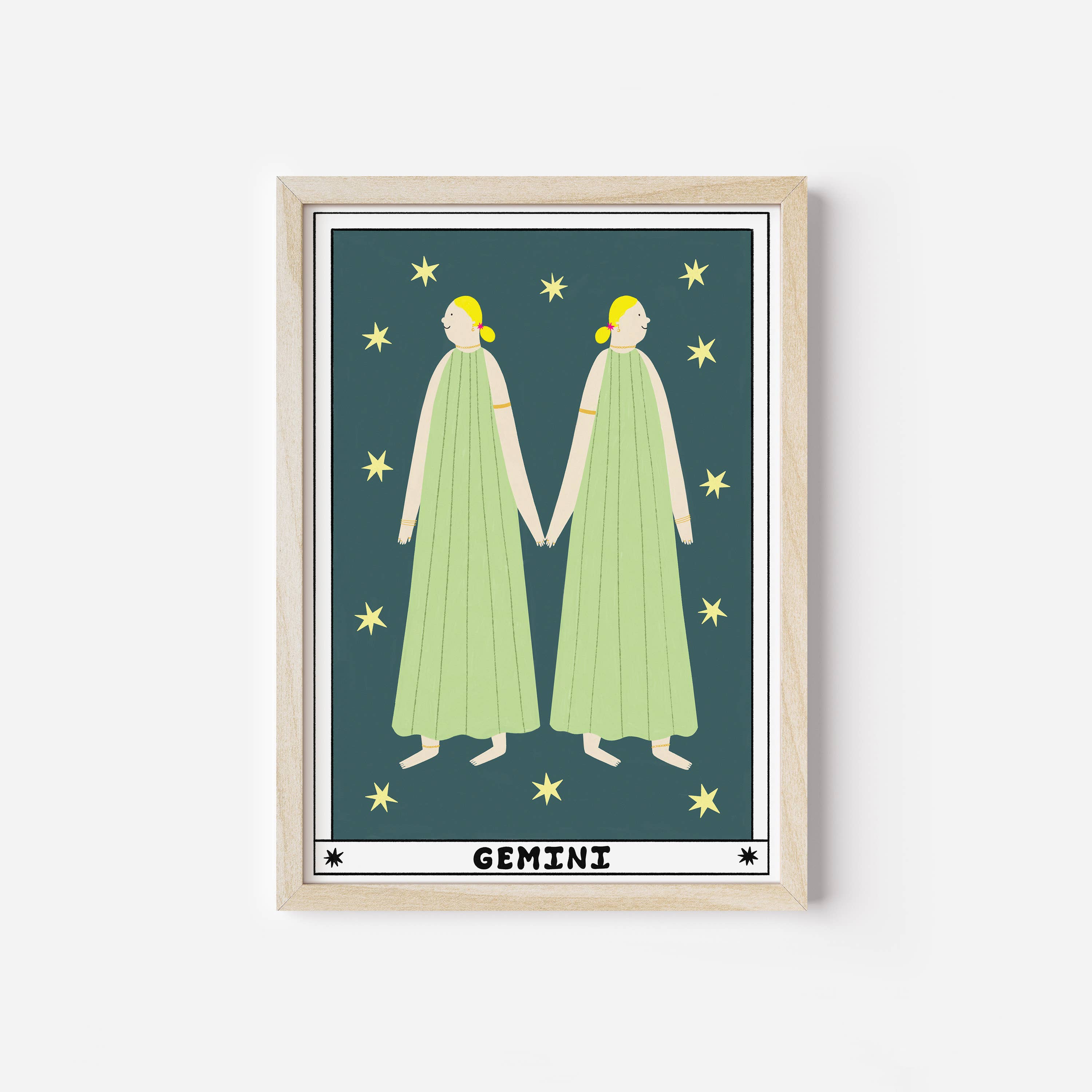 Little Black Cat Illustrated Goods - Vente Affiche d'art - Impression d'art Tarot Gémeaux | Impression Horoscope | Art Céleste3