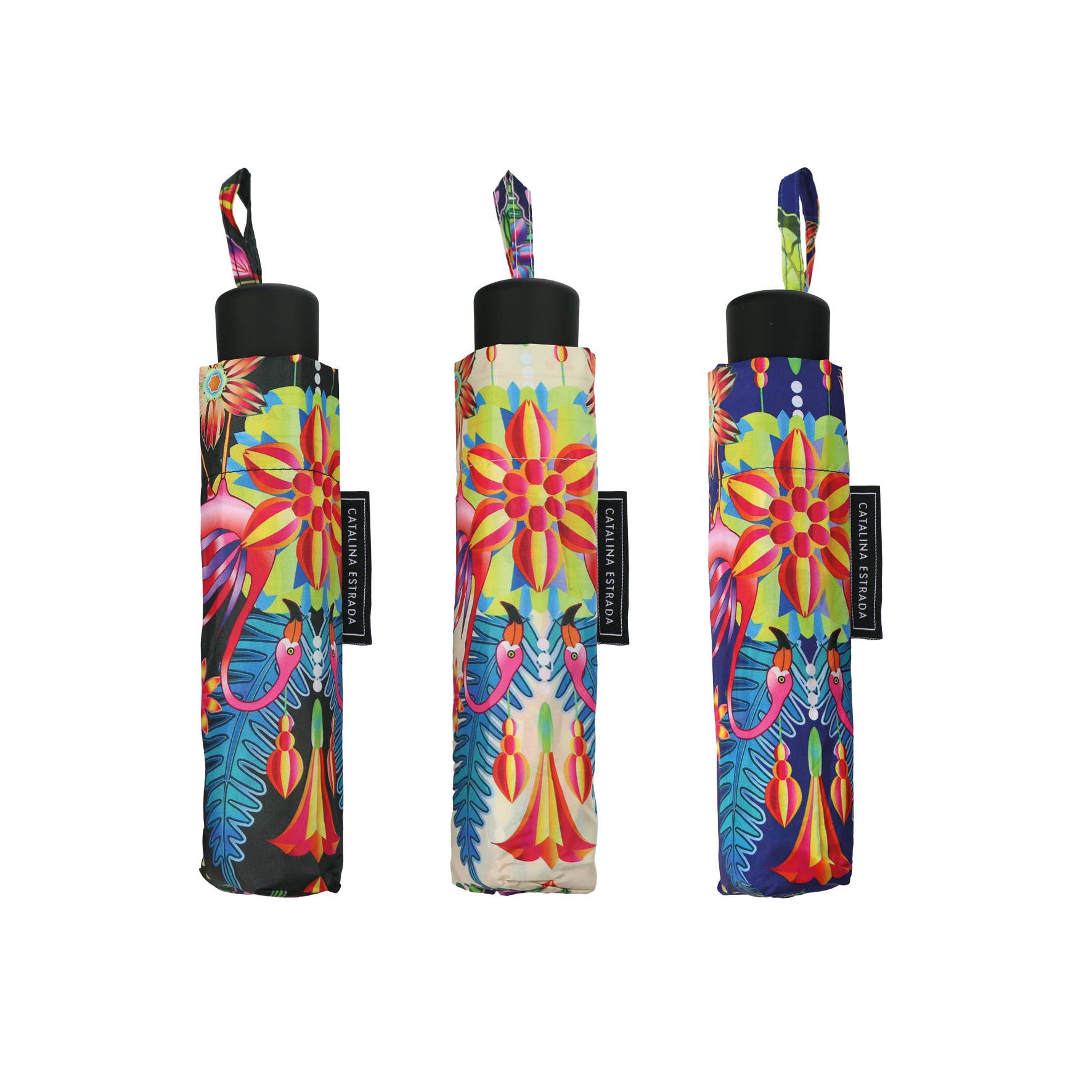 Cuatrogotas - Wholesale Umbrella - Women's - Catalina Estrada Manual Elegance Folding Umbrella. Ref.620314