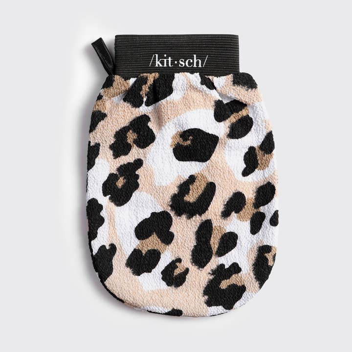 KITSCH - Wholesale Exfoliating Gloves/Mitts - Eco-Friendly Exfoliating Glove - Leopard