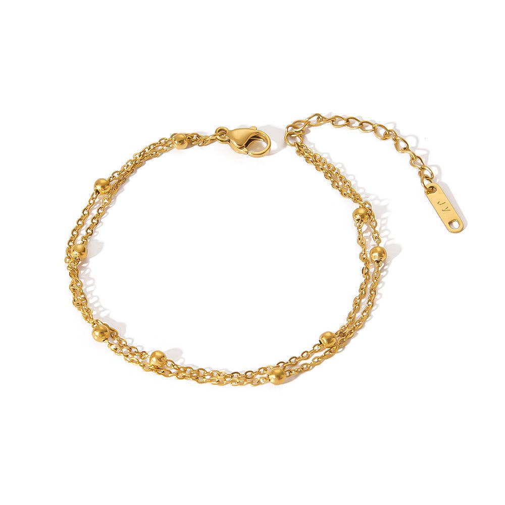 Mio Queena - Wholesale Link & Chain Necklace - Multi Style 18K Golden SS bracelet Chain DIY Accessories-FGS10