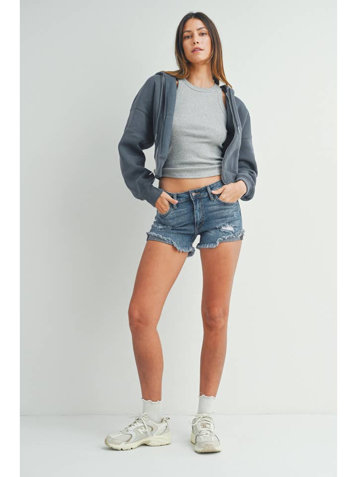 Just USA Jeans - Wholesale Shorts - Women's - JH301 - MED - Mid Rise Cuffed Side Seam Short