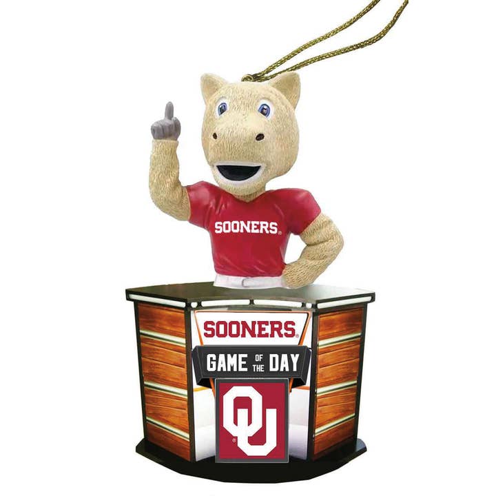 4" Oklahoma Game of the Day Ornament for wholesale by Santa’s Workshop Inc.