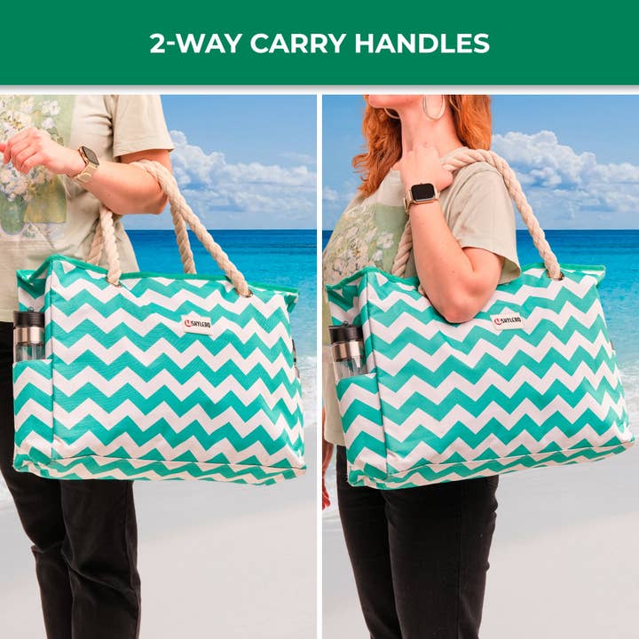 Beach Bag and Pool Bag | Waterproof | Turquoise Green Turtle for wholesale on Faire5