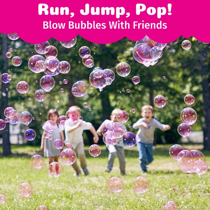 South Beach Bubbles - Wholesale Bubble Wand - Kids - PoppinColorz Pink Pizzaz Color Bubbles - 4-pack Refills6