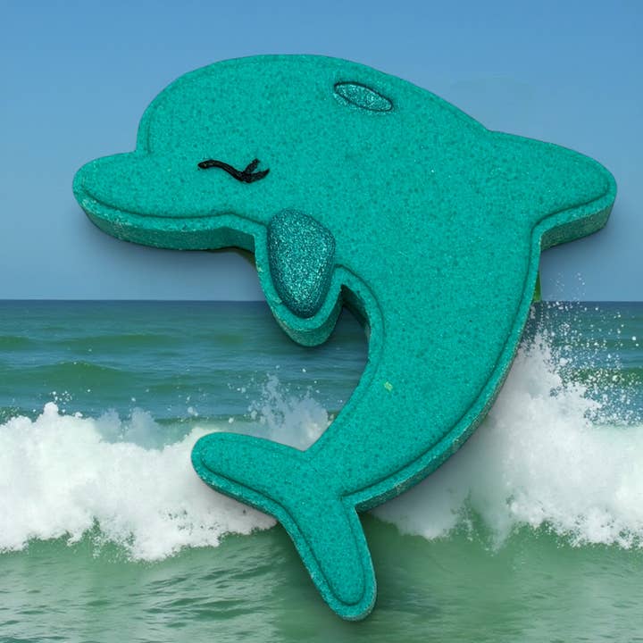 Dolphin Bath Bomb - Teal for wholesale by Calla Lily Cosmetics