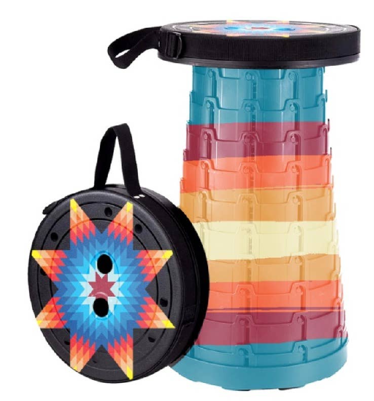 Nativo – Großhandel Hocker – Tragbarer Klapphocker - Südwestliches Muster1