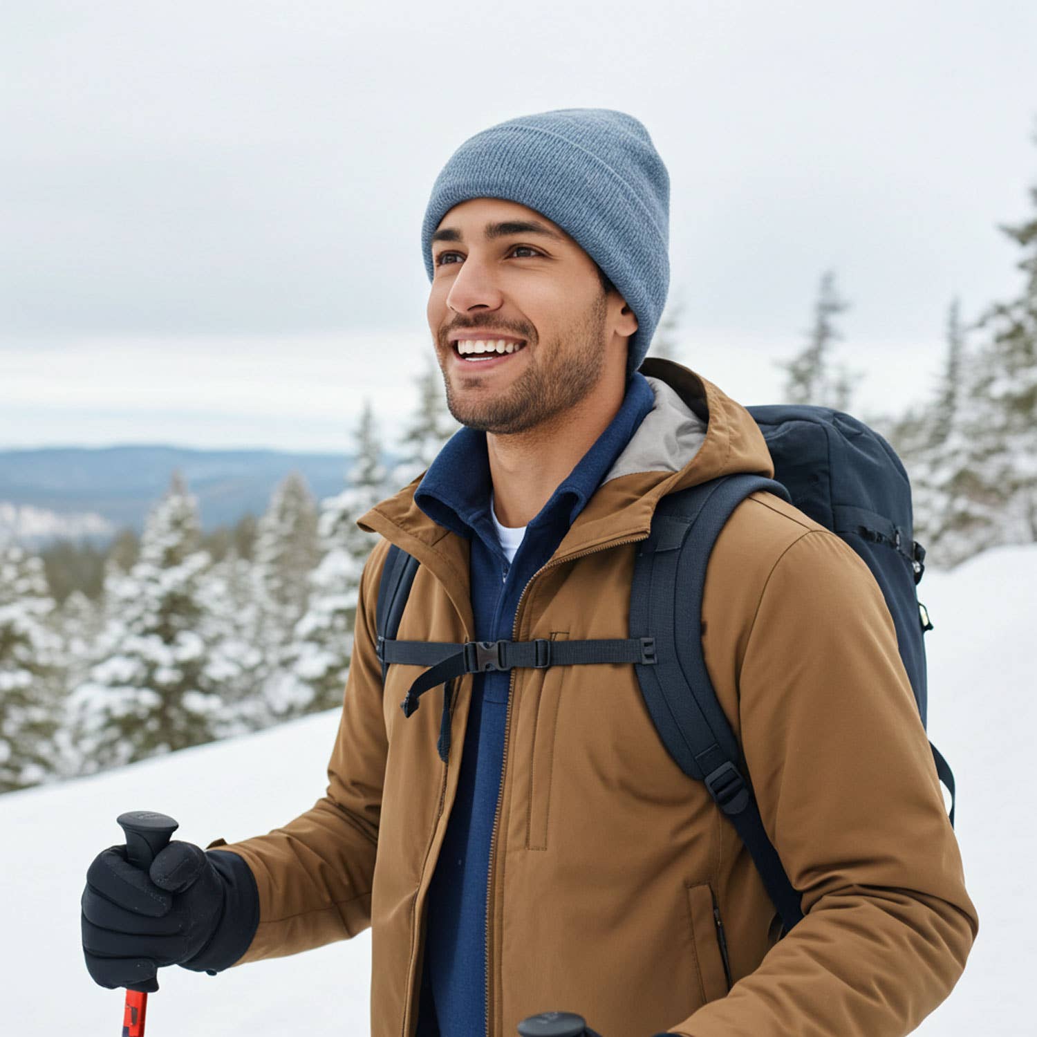 Shupaca Alpaca – Großhandel Beanie – Unisex – NEU! Alpaka-Beanie - Gebürstet - Blaustein4