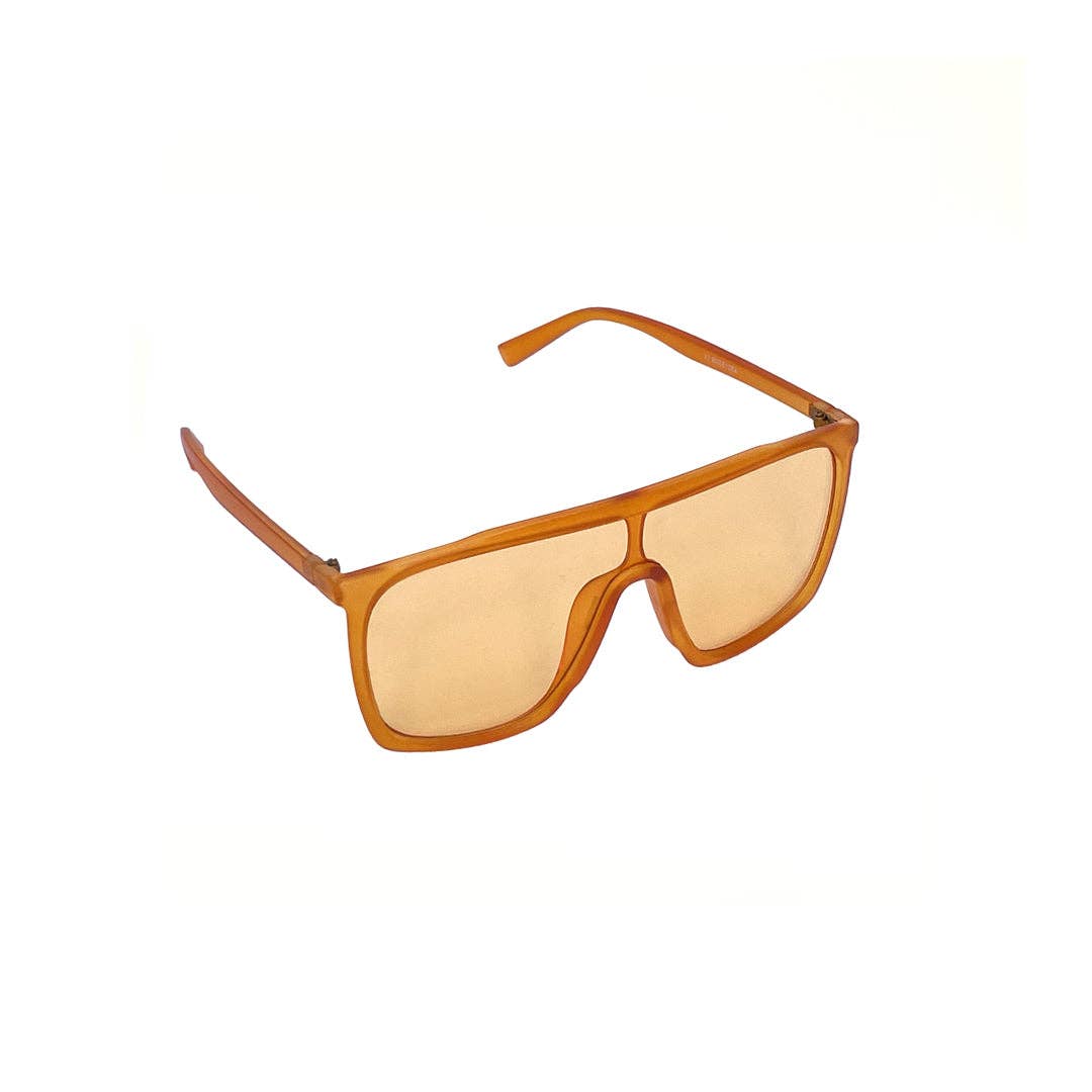 Oversized Aviator Sunglasses in Orange for wholesale on Faire