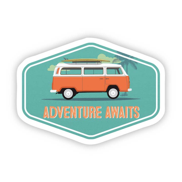Adventure Awaits Van Sticker for wholesale by Big Moods