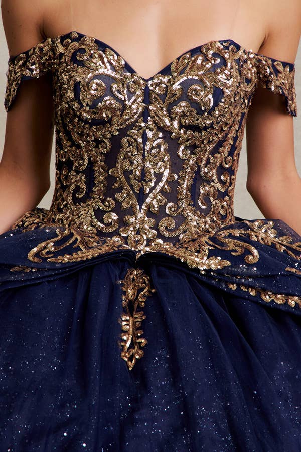 Babyfox Apparel - Wholesale Gown - Women's - Off Shoulder Sweetheart Embellished Quinceanera Ball Gown10