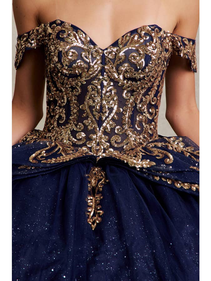 Babyfox Apparel - Wholesale Gown - Women's - Off Shoulder Sweetheart Embellished Quinceanera Ball Gown10