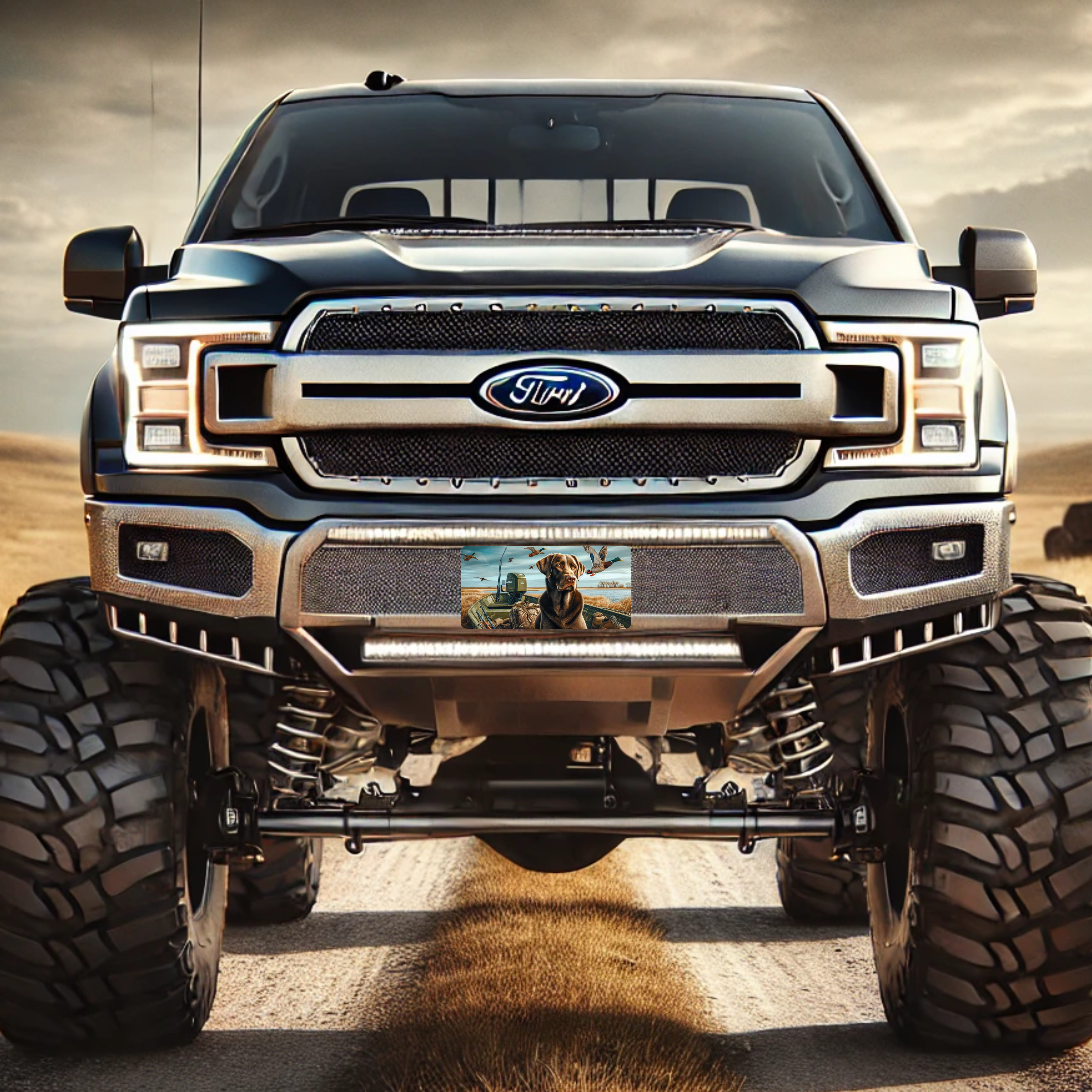 Grassy Creek Designs - Wholesale Sign - Labrador Retriever and Mallards Scene Duck Hunting Decorative License Plate1