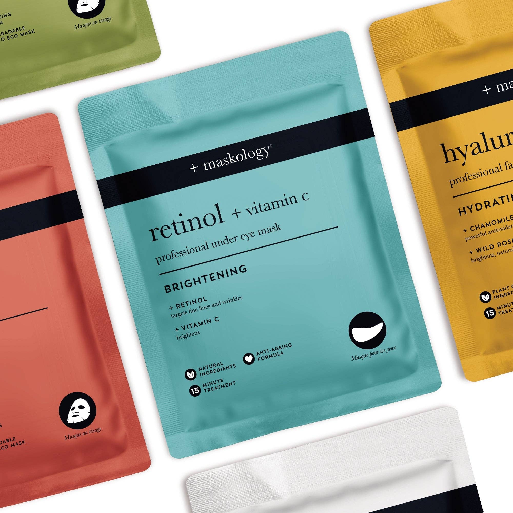 +maskology +serumology – Engroshandel Øjenmaske – +maskology RETINOL + VITAMIN-C professionel underøjenmaske4