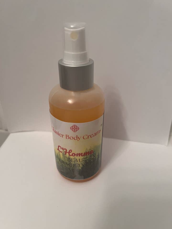 L'Homme Beau (Handsome Man) Fragrance Mist for wholesale by Glasier Body Creams
