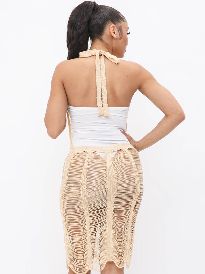 Julia by LoveJ - Vente Cache-maillot – femme - Robe cache-cou dos nu à col en V10