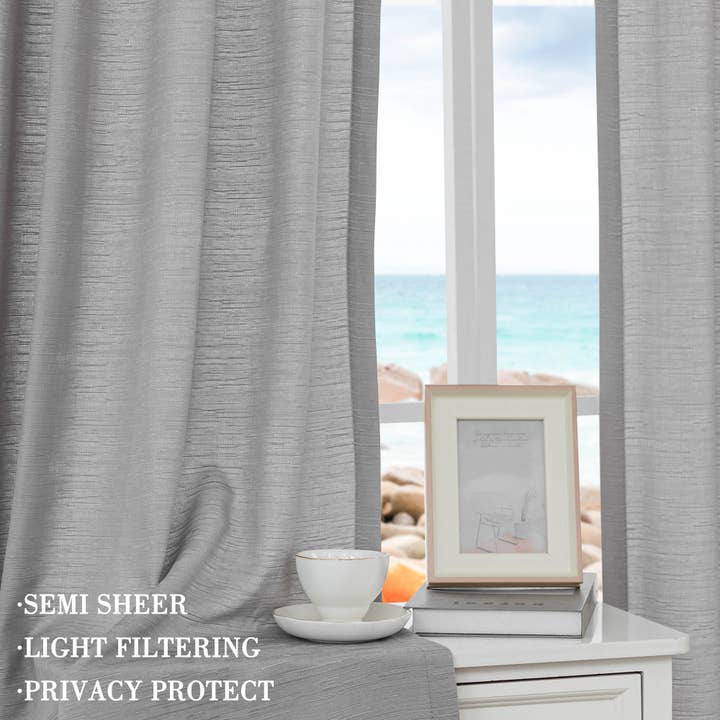 Awesome Home - Wholesale Curtain - Cotton Blend Light Filtering Back Tab Curtains (2 Panels)25