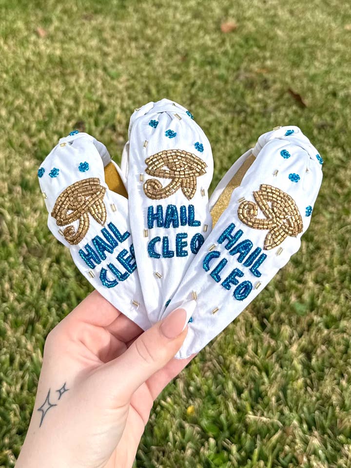 Hail Cleo Headband💙 for wholesale by La Luna Belle LLC