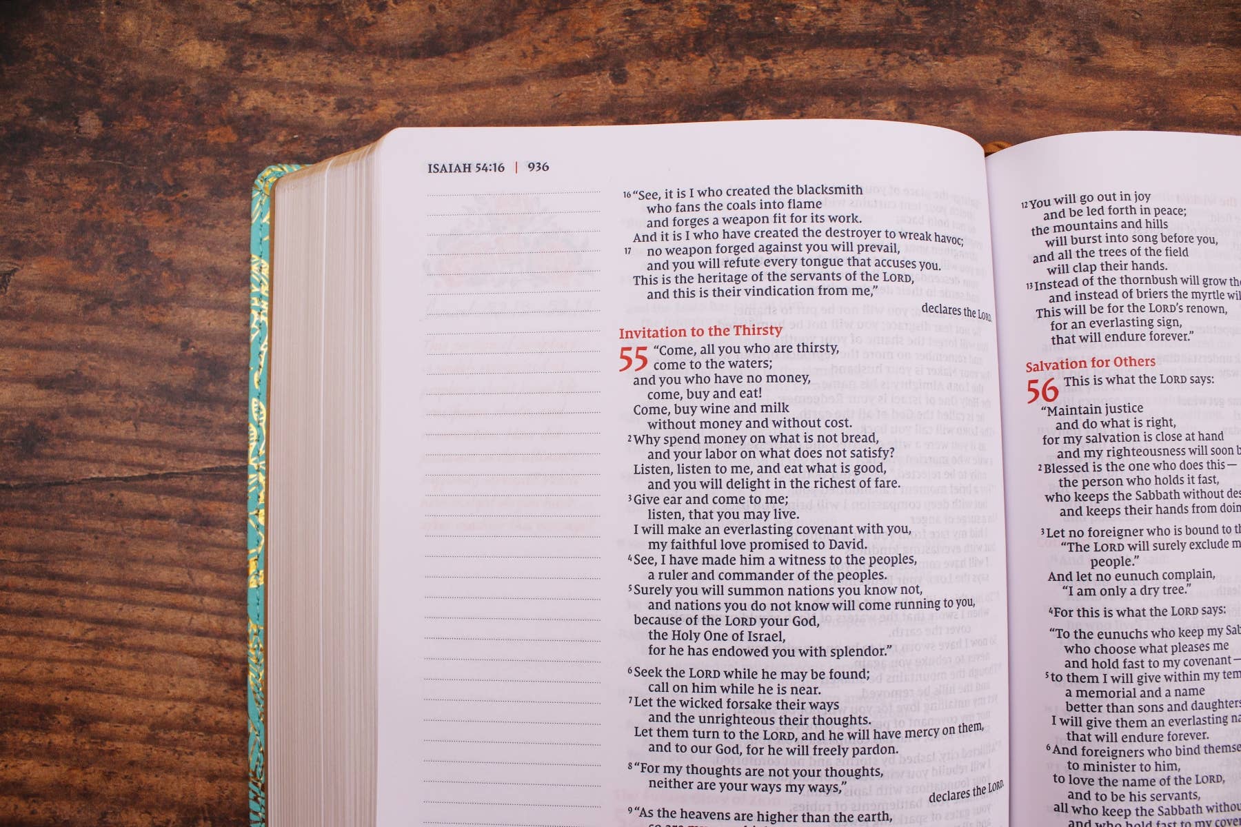 HarperCollins Christian Publishing - Wholesale Journal/Diary - NIV Journal The Word Bible For Women Leathersoft Teal/Gold10