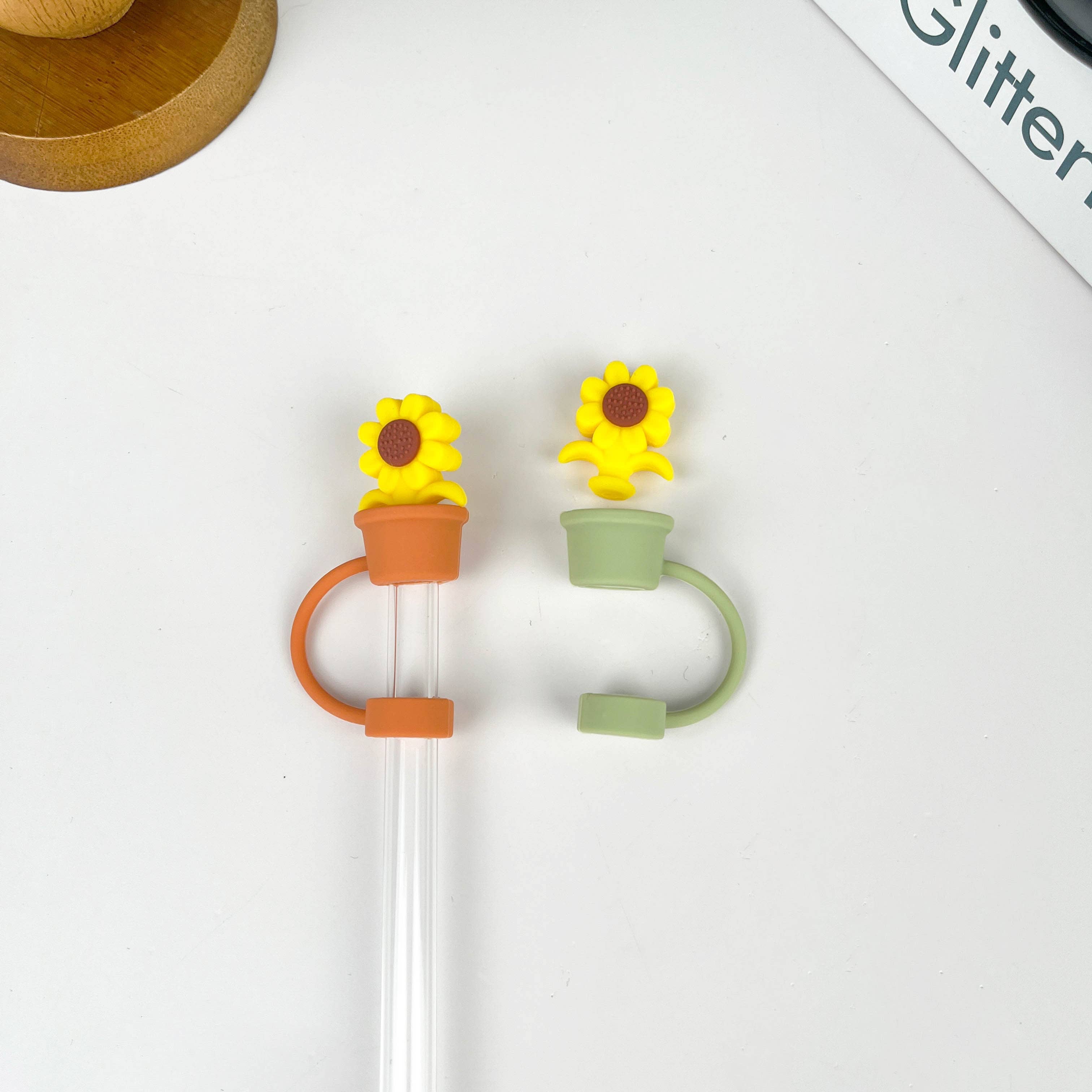 SoapElenGlen - Wholesale Drinking Straw - Sunflower Straw Topper7