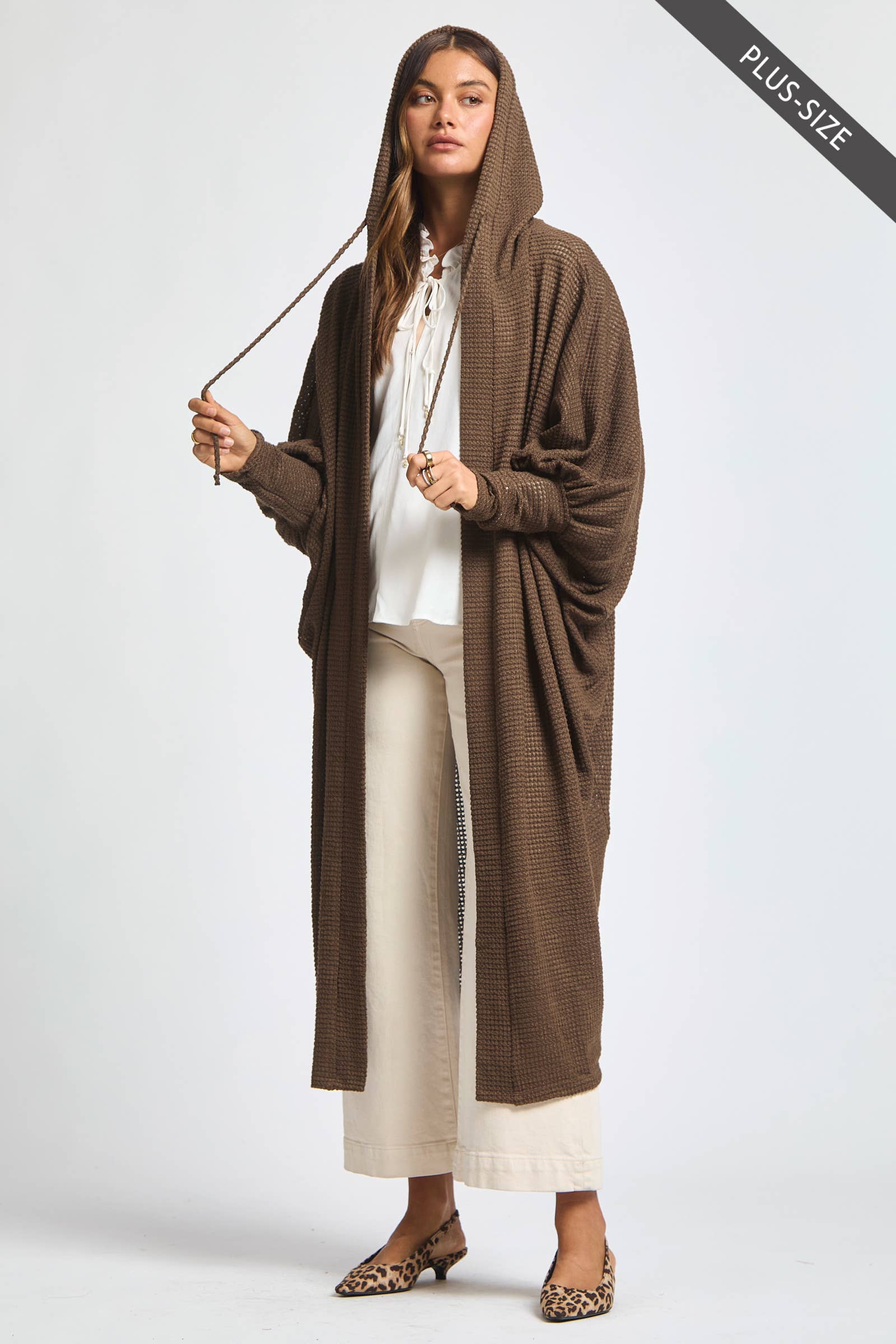 Dear Scarlett - Wholesale Cardigan - Women's - PLUS SIZE Cozy Knit Maxi Duster16