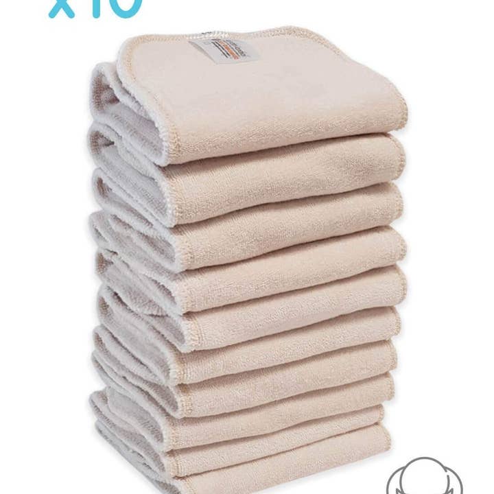 Pack of 10 cotton and microfiber inserts TE1 - sensitive for wholesale by Maman & Bébé Nature