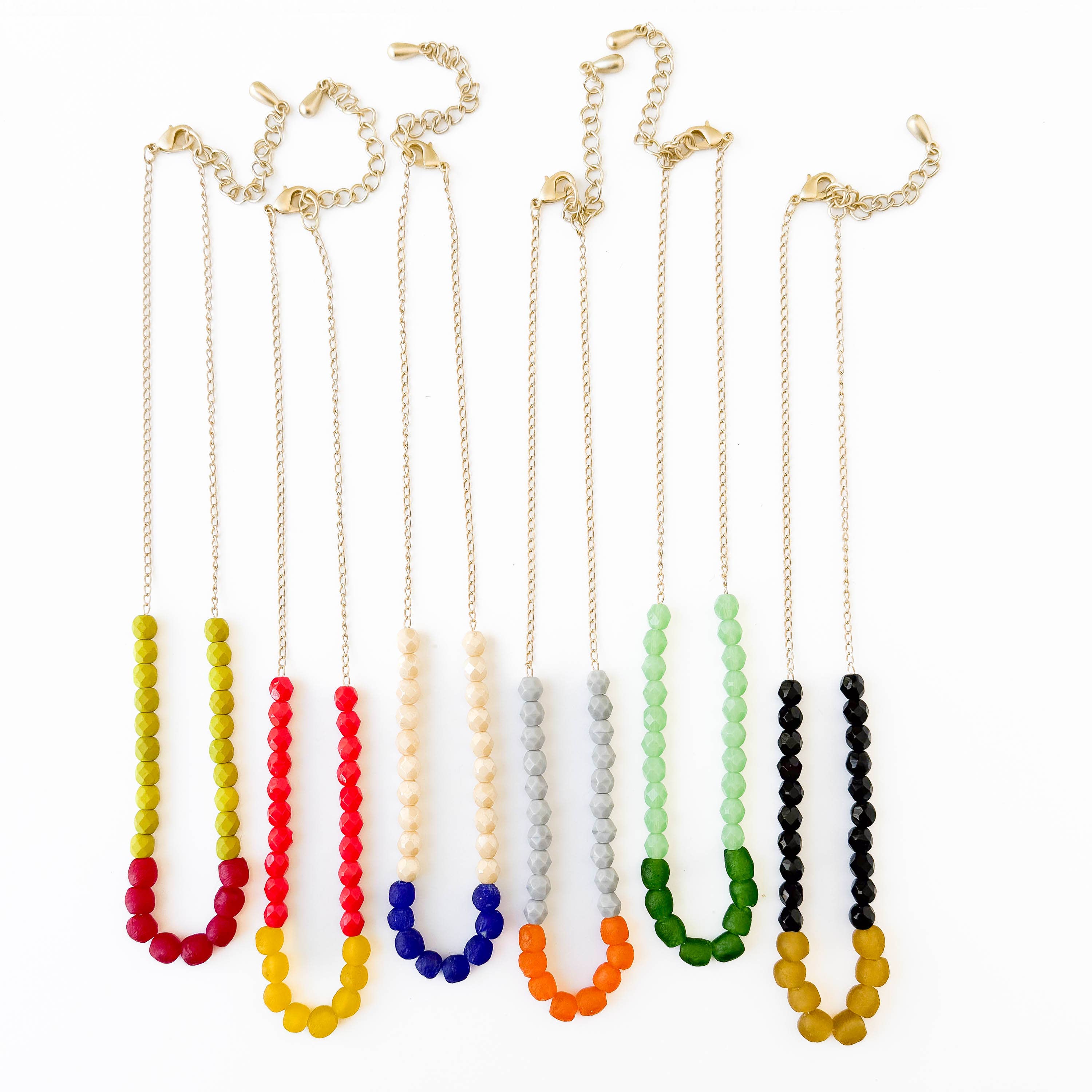 Nest Pretty Things - Wholesale Beaded/Pearl Necklace - New Colors! Recycled African Glass And Mixed Bead Necklace1