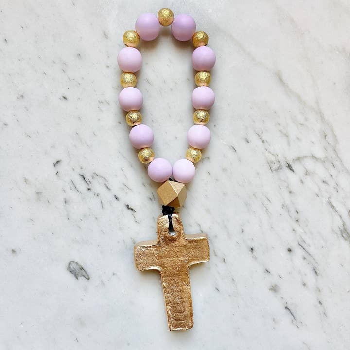 Lanyard Lovebirds – Großhandel Gebetskette für den Hals – Gebetsperlen mit goldenen Elementen4