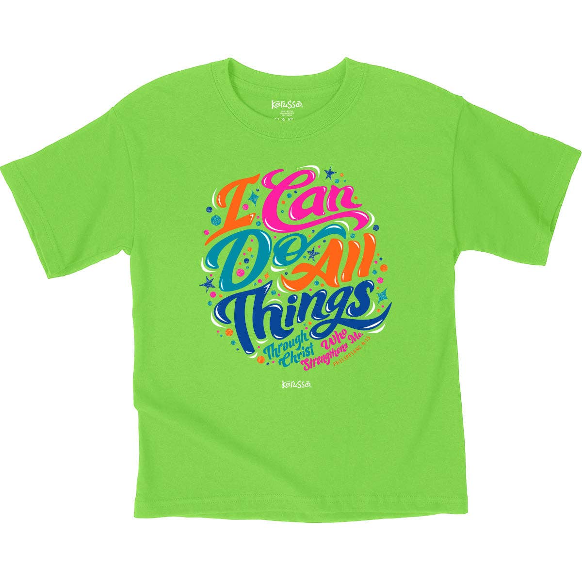 Lime Kerusso Kids T-Shirt I Can Do All Things for wholesale on Faire1