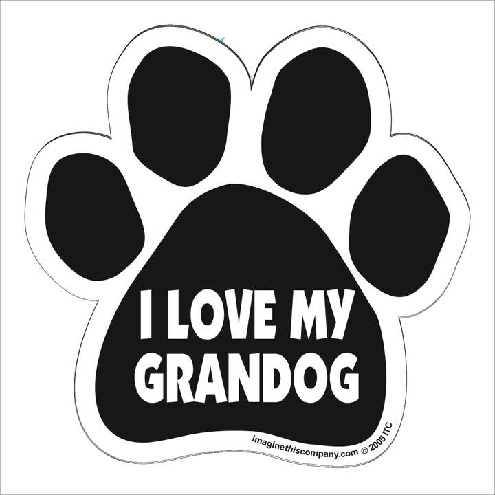 I Love My Grandog Paw Magnet for wholesale by Imagine This Company