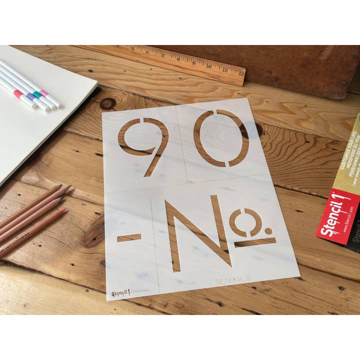 REMOVED BRAND – wholesale Stencil – 4 ”Modern nummerstenciluppsättning8